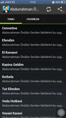 Abdurrahman Önül İlahileri android App screenshot 0